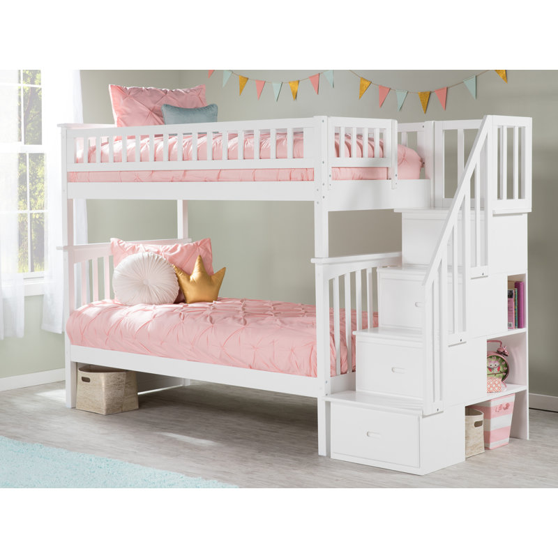 Viv + Rae Henry Staircase Bunk Bed with Drawers & Reviews Wayfair